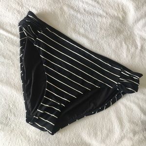 Black and white stripped swimsuit